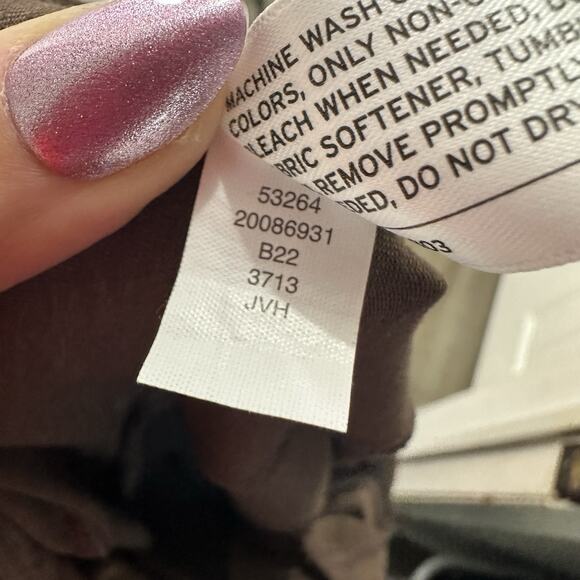 Duluth Trading Co L X 31 Brown Straight Leg High Rise Stretch Yoga Pants Pockets - Picture 8 of 9